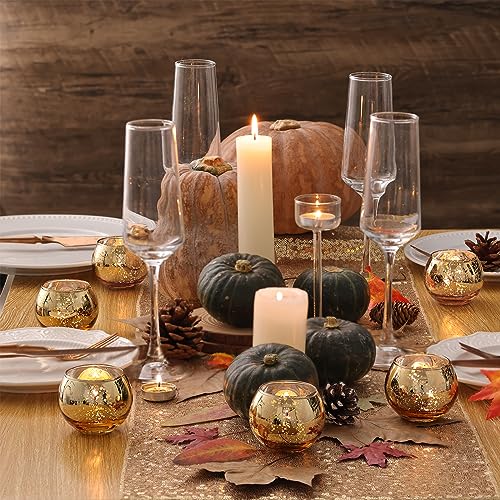 Volens 24PCS Gold Votive Candle Holders for Table Centerpieces - color: Gold, size: 24 PACK