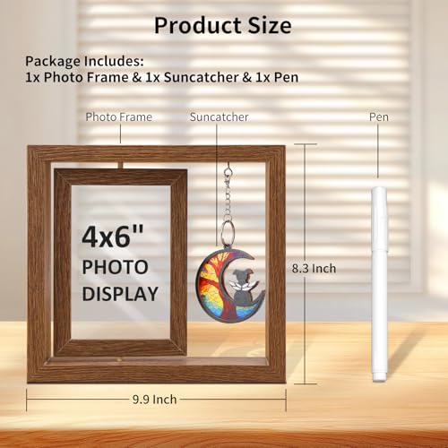 Dog Memorial Picture Frame, 4x6 Wooden Frame, Pet Loss Gift - color: Life Tree