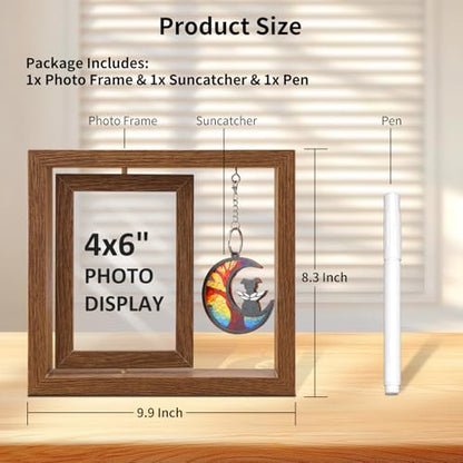 Dog Memorial Picture Frame, 4x6 Wooden Frame, Pet Loss Gift - color: Life Tree