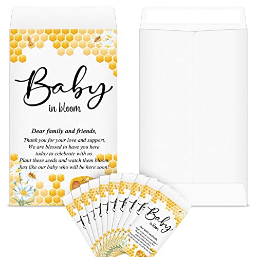 Fumete 100 Pcs Baby Shower Seed Packet Adhesive Envelopes, Bee - style: Bee