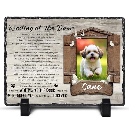 Customized Pet Photo Memorial Stones for Loss of Dogs Cats Sympathy Gift - color: Style 9