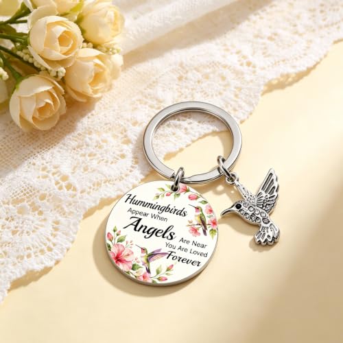 Hummingbird Keychain Grief Gifts for Women Hummingbird Gifts | Condolences Gift Basket for Loss Bereavement Sympathy Gifts for Loss of Loved One Mother Son Husband Daughter Friends