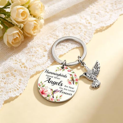 Hummingbird Keychain Grief Gifts for Women Hummingbird Gifts | Condolences Gift Basket for Loss Bereavement Sympathy Gifts for Loss of Loved One Mother Son Husband Daughter Friends