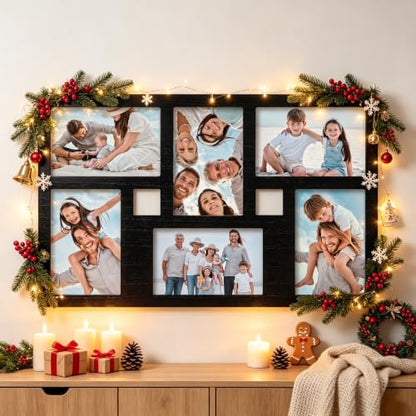 4x6 Collage Picture Frame Family Photos Display - 6 Openings Black - color: Black, size: 6 Opening