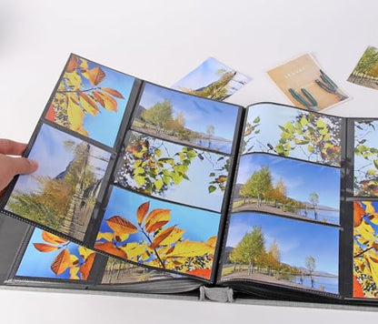 Linen Hardcover Photo Album 4x6 600 Photos,Fabric Large Photo Book,Grey - color: Grey, size: 600Photos