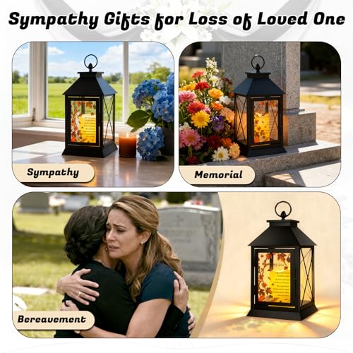 Memorial Candle Lantern with Flickering LED Candle and Remote Control Bereavement Sympathy Gifts in Memory for Loss of Partner Remembrance Gift (Partner) - color: Partner