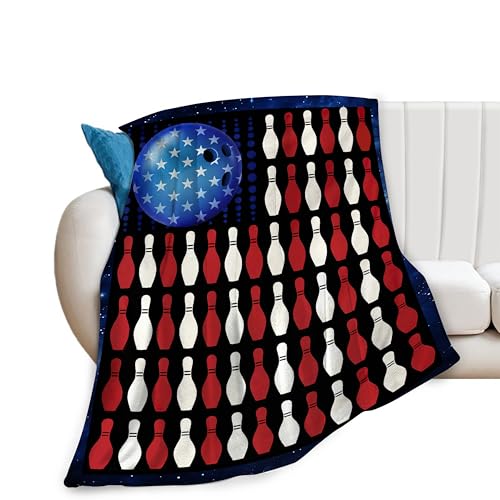Super Cozy Soft Bowling Throw Blanket - Warm Plush Fluffy Women Men Lightweight Fleece Flannel Gifts for Kids Adults 60"X50" - color: Bowling, size: 60"x50"