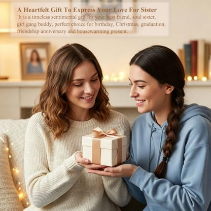 NAN ZAI NAN FANG Birthday Gifts for Women, Sisters Gifts from Sister | 5.5" Hand-Painted Sister Figurine to Best Friend Sisters Gifts for Women for Christmas & Birthday - style: Sisterhood