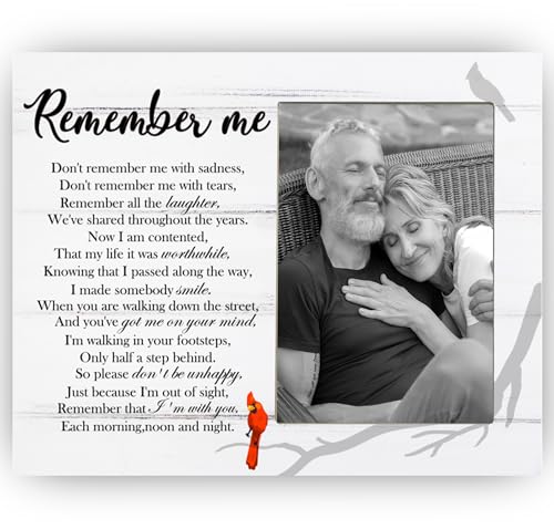 Remember Me Picture Frame, Memorial Frame Gift for Loss of Loved One, Sympathy Gift, Bereavement Frame, 4x6 inch Photo