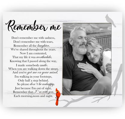 Remember Me Picture Frame, Memorial Frame Gift for Loss of Loved One, Sympathy Gift, Bereavement Frame, 4x6 inch Photo