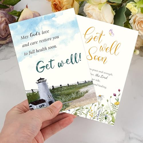 24 Pcs Christian Get Well Soon Cards - color: Get Well Soon