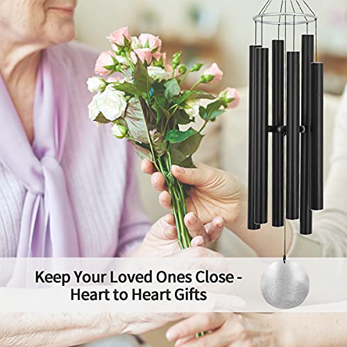 ASTARIN Large Wind Chimes Outdoor Deep Tone,Black - size: 45“ Black