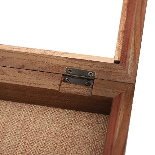 5x7 Shadow Box with Glass, Small Shadow Boxes Display Cases with Door for Shells Taxidermy Keepsake Photos Tickets Coins - Walnut | Solid Wood; 5x7-Inch Display; Glass Front; Magnetic Door; 180-Degree Hinge; For Shells, Photos, Tickets, Coins & Keepsakes