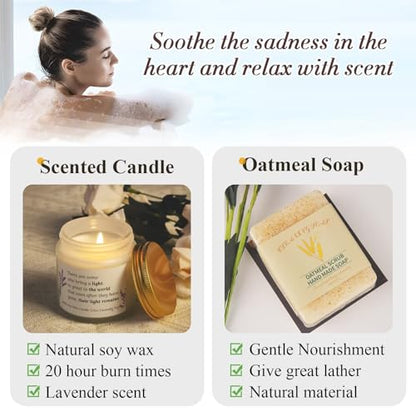 Sympathy Gift Baskets, Care Package for Women, Soothe Grief Sympathy Gifts for Loss of Loved One, Condolences Gift Basket for Loss, Bereavement Miscarriage Gifts for Mothers, Mom, Sister, Friend