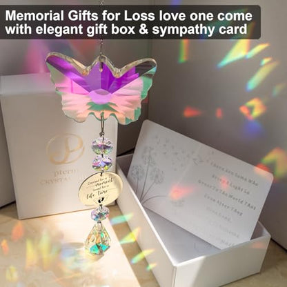 Butterfly Suncatcher Memorial Sympathy Gifts for stillbirth Infant,Baby Pregnancy Loss, Miscarriage Keepsake Gifts for Mothers Dad Mom Parent - color: Angle Baby