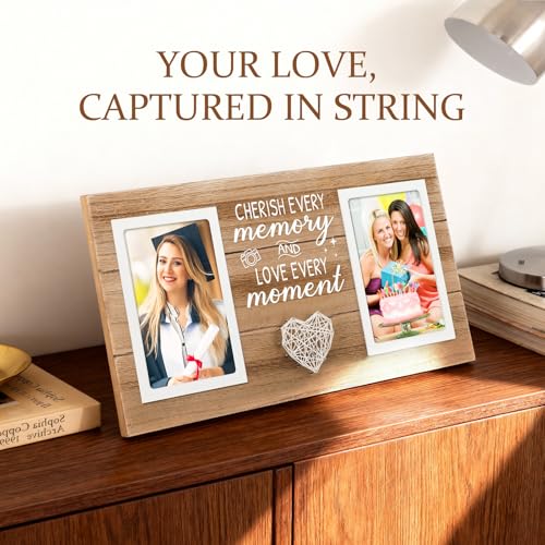 Graduation Gift for Her Him Picture Frame, Birthday Gifts for Women, Men, Friend, Family Coworker Photo Frame, Holds 2pcs 4x6 Pictures - style: women and men