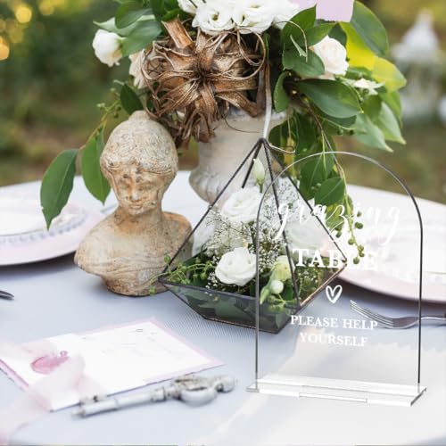 Grazing Table Sign, Grazing Table Supplies, Clear Acrylic Wedding Signs - color: Grazing Table