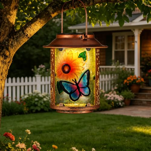 Butterfly Solar Lanterns Outdoor Waterproof Birthday Gifts for Women Mom - color: a-Butterfly-1PC