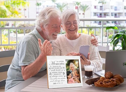 Memorial Picture Frame - In Loving Memory Wood Photo Frame, Sympathy & Bereavement Gifts for Loss of Mom, Dad & Grandparents - Funeral Remembrance Gift - style: Memorial 02