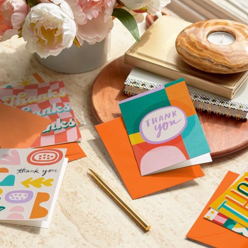 Hallmark Retro Thank You Cards, Assorted 24-Pack (Thanks A Million) - style: Retro Thank You