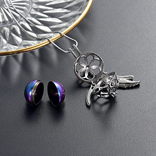 Memorial Jewelry Pearl Urn Necklace - Cremation Ashes Holder Keepsake for Women - color: Customize