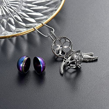 Memorial Jewelry Pearl Urn Necklace - Cremation Ashes Holder Keepsake for Women - color: Customize