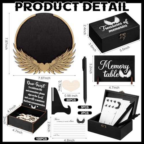 Amyhill Celebration of Life Favors Memory Guest Book, Wing, Brown - style: Wing