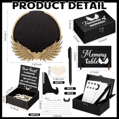 Amyhill Celebration of Life Favors Memory Guest Book, Wing, Brown - style: Wing