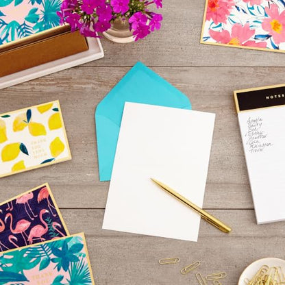 Hallmark Boxed Thank You and Blank Cards Assortment (Four Assorted Tropical Designs, 40 Note Cards and Envelopes) - style: Tropical Designs