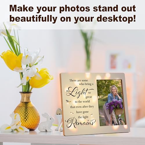 There Are Some Who Bring A Light Memorial Picture Frame, Gifts For Loss Of Mother Father Grandma, Sympathy Frame For Loss Loved One, In Loving Memory Photo Frame, Bereavement Gifts -09