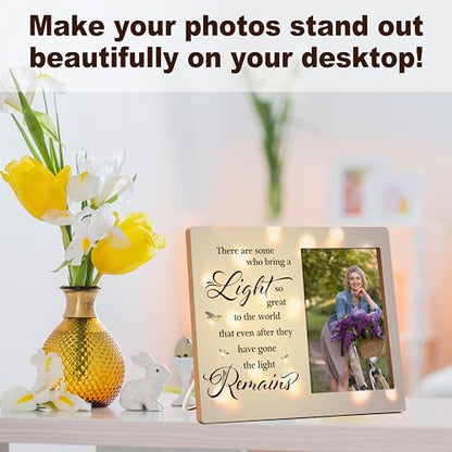 There Are Some Who Bring A Light Memorial Picture Frame, Gifts For Loss Of Mother Father Grandma, Sympathy Frame For Loss Loved One, In Loving Memory Photo Frame, Bereavement Gifts -09