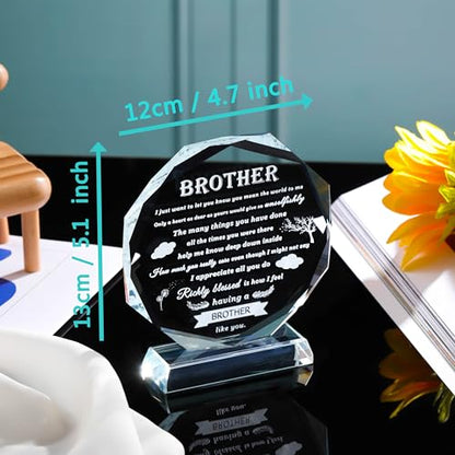 Gifts for Brother Crystal Brother Gifts From Sister Birthday Gifts for Brother Crystal Keepsake for Birthday Father's Day, Valentine’s Day, and Christmas. - style: 12BJ Brother