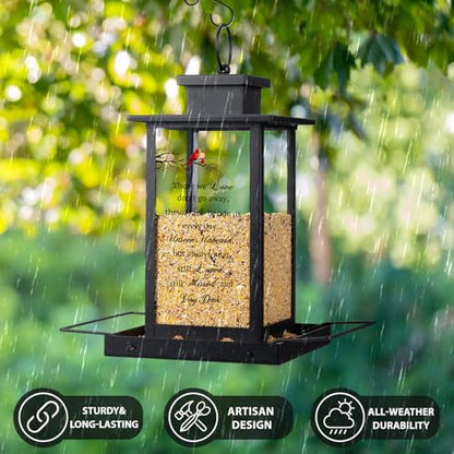 Memorial Cardinal Bird Feeder, Sympathy Gifts for Loss of Loved One | Bereavement Grief Gifts for Women Loss of Mom Mother Dad Father, Miscarriage Remembrance Funera, Pet Loss Sympathy Gift
