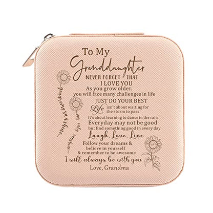 Gtizry Granddaughter Gift from Grandma, to My Granddaughter Jewelry Box Organizer from Nana, Gift for Granddaughter Birthday, Teen Girls Gift Ideas for Birthday Graduation Christmas from Grandma