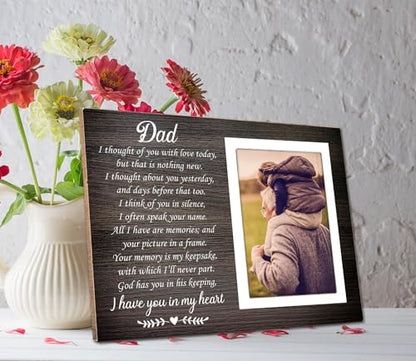 Memorial Gifts for Loss of Loved Father, Loss of Dad Memorial Picture Frame, Condolence Bereavement Gifts Father, in Memory of Dad Grief Gift, Sympathy Gift, Memorial Dad12P028 (Pack of 2) - size: 4X6 (Pack of 2)