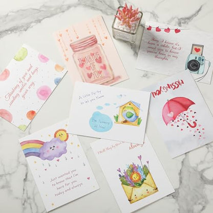 Mr. Pen- Thinking of You Cards with Envelopes, 20 Unique Designs | Large 5”x7”, Thinking of You Card, Blank Inside, Greeting Cards Thinking of you, Encouragement Cards - color: Dreamy