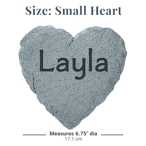 Let's Make Memories Personalized Garden Stone - Resin - Custom Garden Décor - Heart Stepping Stone - for Dad - for Father's Day - style: Any Message - Small Heart