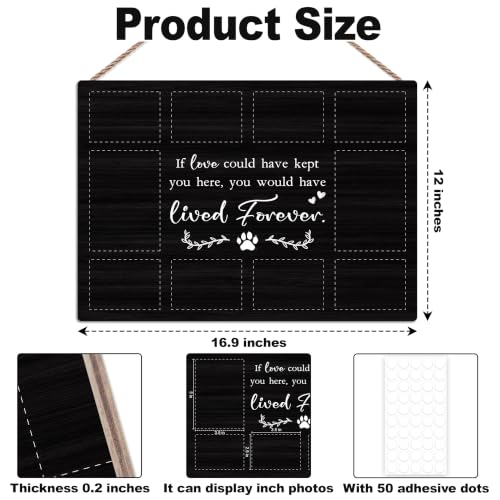 Pet Memorial Photo Board, Collage Hanging Display Picture Board - color: Pet Memorial