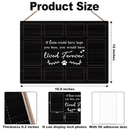 Pet Memorial Photo Board, Collage Hanging Display Picture Board - color: Pet Memorial