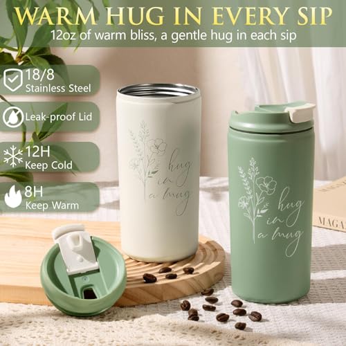 Get Well Soon Gift Baskets for Women Birthday Gifts Spa Self Care Package - color: Sage Green