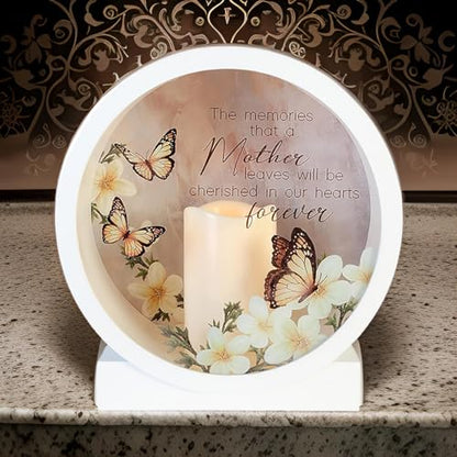 Carson Memorial Shadow Box Lantern with Flameless LED Candle Sympathy Gift for Funeral for Loss of Loved One Remembrance Lantern for Home Decor (Mother)