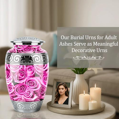 Cremation Urns for Human Ashes Adult Female & Male - Pink - color: Pink