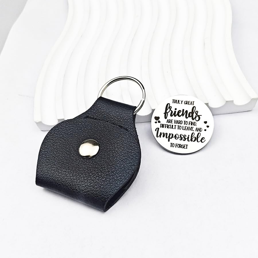 RFTWXHPN Pocket Hug Token Gift Keychain Christmas Birthday Gifts Long Distance Relationship Hug Tokens Keepsake Pocket Hugs - color: Turly Great Friends Are Hard to Find