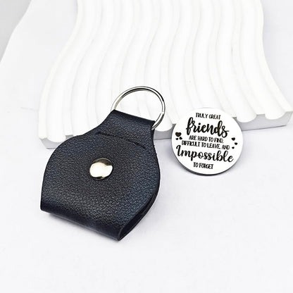 RFTWXHPN Pocket Hug Token Gift Keychain Christmas Birthday Gifts Long Distance Relationship Hug Tokens Keepsake Pocket Hugs - color: Turly Great Friends Are Hard to Find