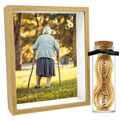 Memorial Gift Picture Frame for Loss of Loved One, Mother, Father, Grandpa, Grandma，Friend,In Loving Memory Keepsake Frame, Bereavement Sympathy Gifts (Wood) - color: Wood