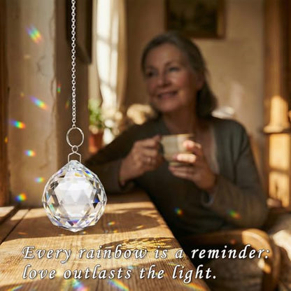 Sympathy Gifts for Loss of Loved One,Tabletop Hanging Crystal Suncatcher - color: Clear