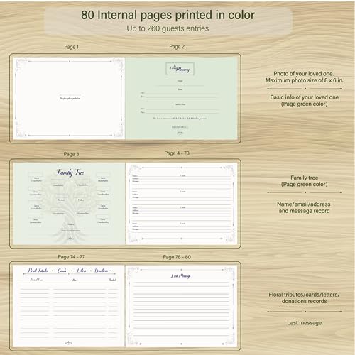RM Group Funeral Guest Book for Memorial Service - Guestbook for Funeral - Memorial Books for Funeral - Funeral Guest Books Celebration of Life - Memorial Guest Book for Celebration of Life.