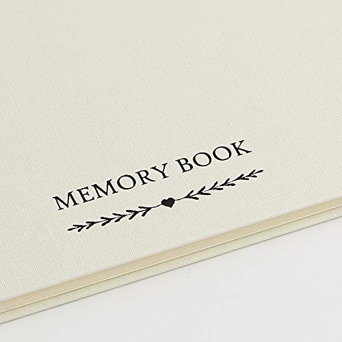 ANGEL & DOVE Large Ivory Funeral Guest Book 12" x 8" - for Funeral, Condolence, Memorial, Celebration of Life