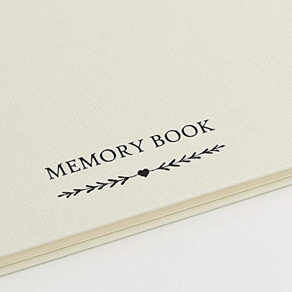 ANGEL & DOVE Large Ivory Funeral Guest Book 12" x 8" - for Funeral, Condolence, Memorial, Celebration of Life