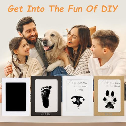 DeerZone Inkless Paw Print Kit,Dog Paw Print Kit,Dog Nose Print Kit - color: Black, size: Medium-Large 2 Pack